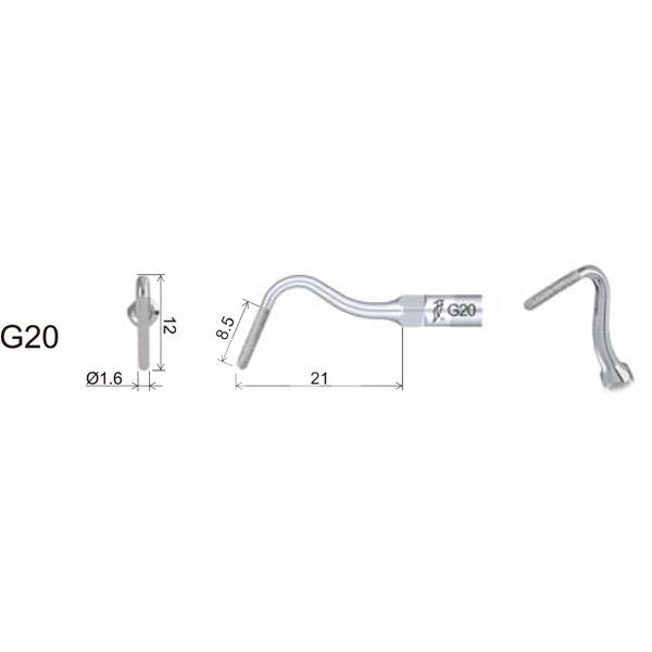 Inserto protesis y estética compatible satelec y nsk (gd20) profilaxis dte