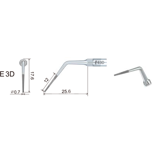 Inserto woodpecker endodoncia compatible ems/mectron. e3d profilaxis woodpecker