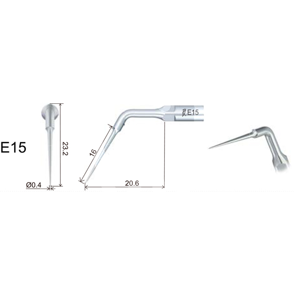 Inserto woodpecker endodoncia compatible sirona. es15 profilaxis woodpecker