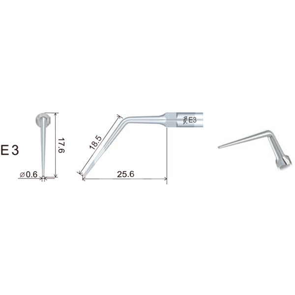 Inserto woodpecker endodoncia compatible sirona. es3 profilaxis woodpecker