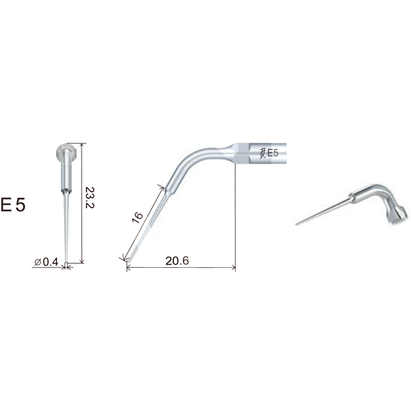 Inserto woodpecker endodoncia compatible sirona. es5 profilaxis woodpecker