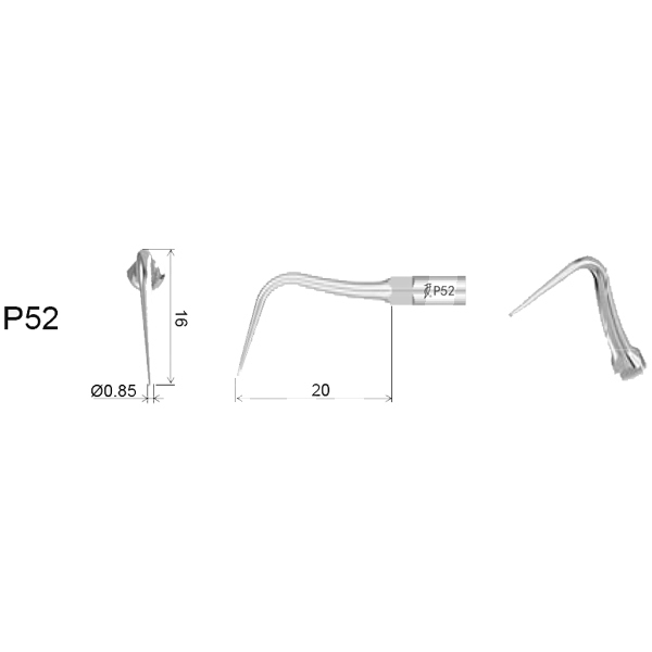 Inserto woodpecker periodoncia compatible ems/mecron. 52 (pt3/pt5) profilaxis woodpecker
