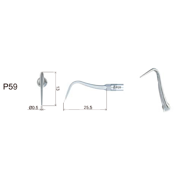 Inserto woodpecker periodoncia compatible ems/mectron. 59 (pt3/pt5) profilaxis woodpecker