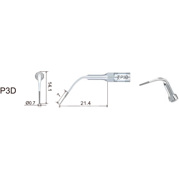 Inserto woodpecker periodoncia compatible ems/mectron. p3d profilaxis woodpecker