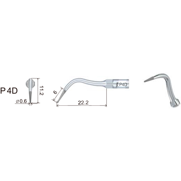 Inserto woodpecker periodoncia compatible ems/mectron. p4d profilaxis woodpecker