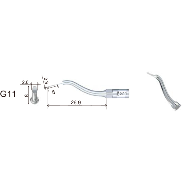 Inserto woodpecker profilaxis compatible ems/mectron. g11 profilaxis woodpecker