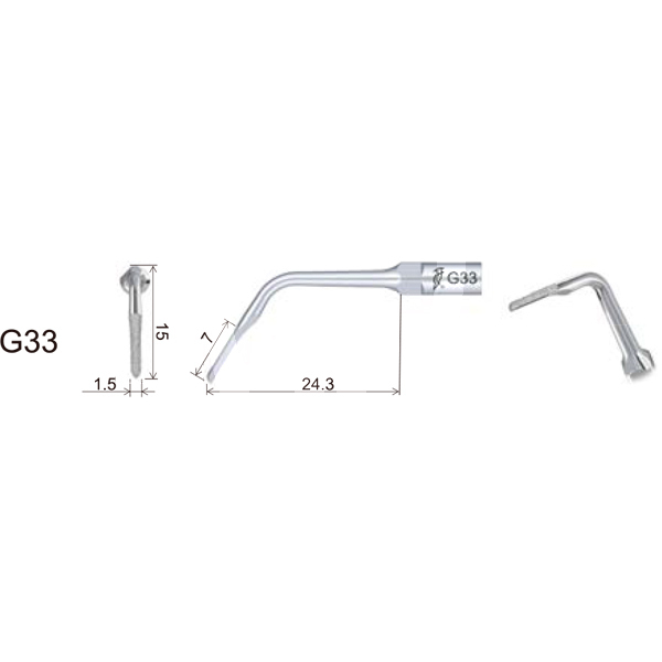 Inserto woodpecker protesis/estetica compatible ems/mectron.g33 profilaxis woodpecker