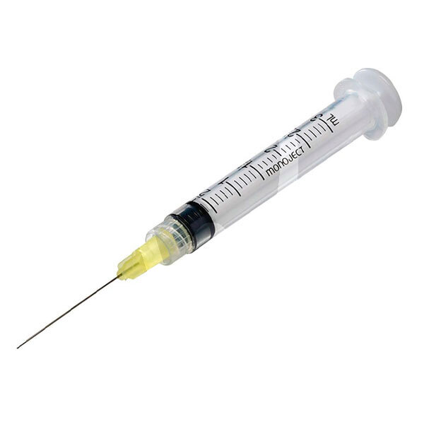 Jeringa de irrigación con aguja monoject 27g endodoncia kendall