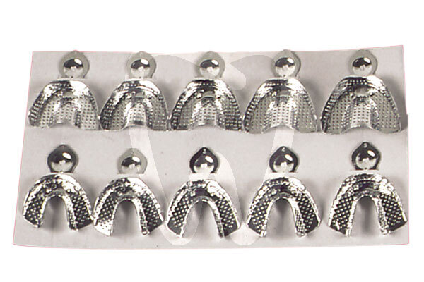 Juego 10 cubetas aluminio impresión y prótesis sin marca