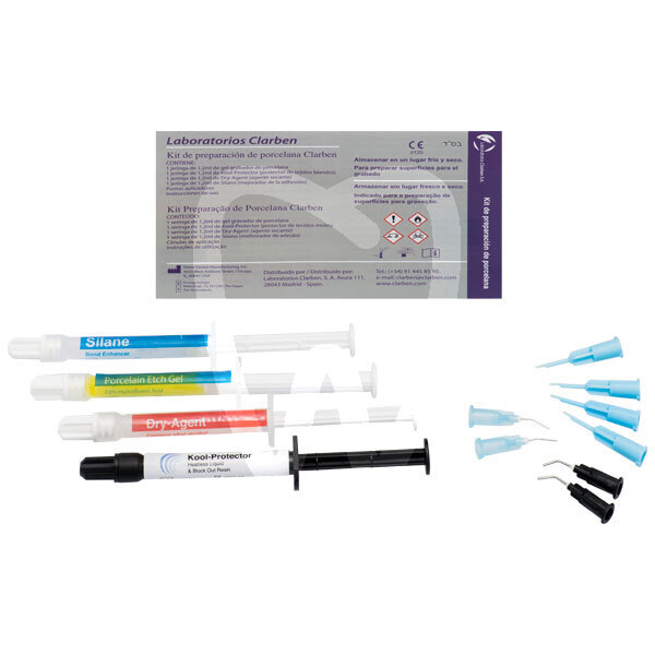 Kit preparacion de porcelana   cementos laboratorios clarben