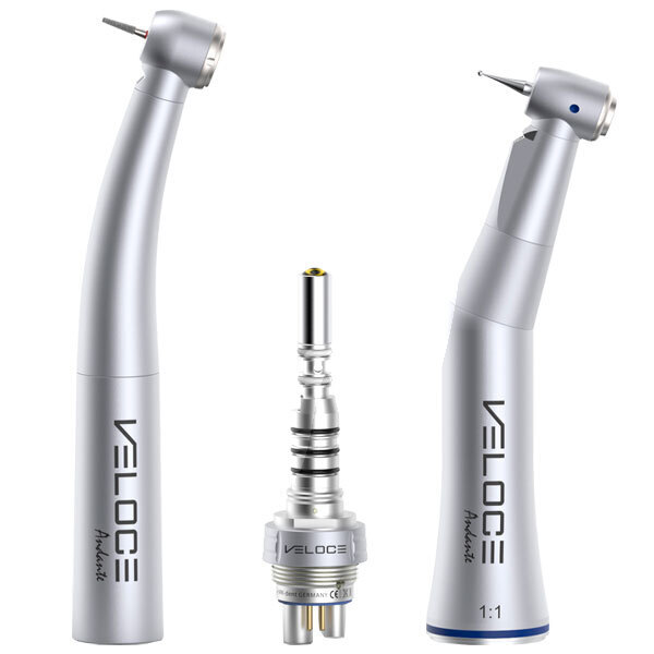 Kit veloce con luz (turbina luz + acoplamiento luz + contra angulo 1:1 luz) rotatorio veloce