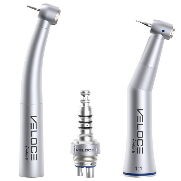 Kit veloce sin luz (turbina sin luz+acoplamiento s/luz+contra angulo 1:1 s/luz) rotatorio veloce