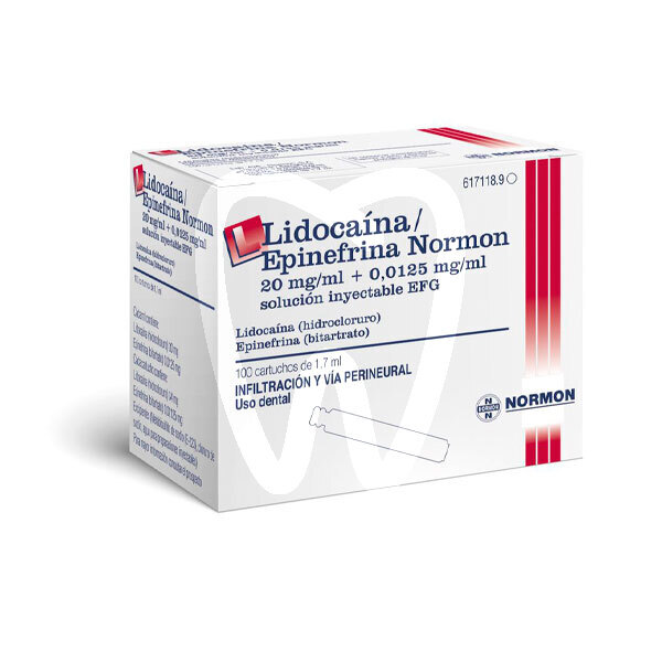 Lidocaina 2% roja (lidocaina) anestesia normon