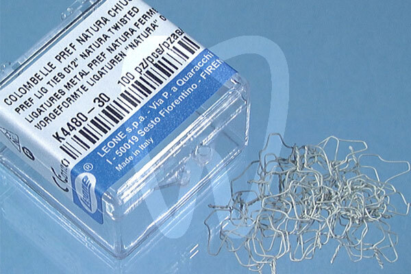 Ligadura metalica estetica leone 100u. intraoral metálico y estético leone