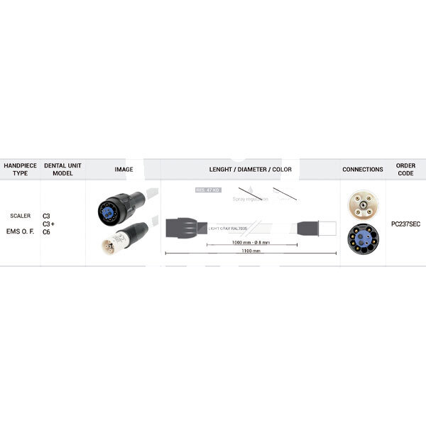 Manguera de 1000 mm para scarler ems en equipos sirona rotatorio d_devices