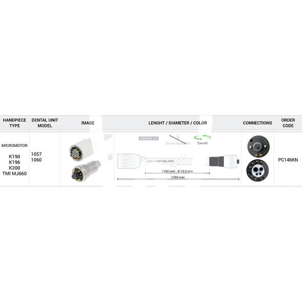 Manguera de 1250 mm para micromotor k190-196-200 kavo rotatorio d_devices