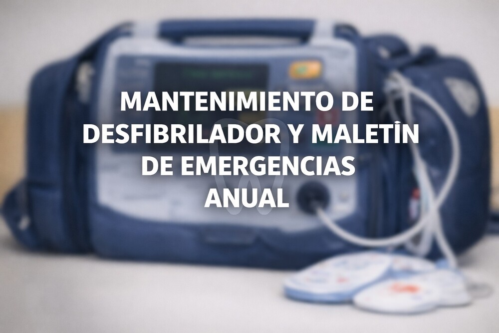 Mantenimiento anual de desfibrilador y maletin de emergencia por videollamada aparatos emergencias y rcp 112 emergencias