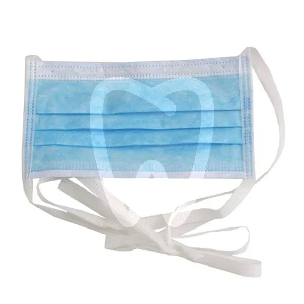 Mascarillas azules con cintas desechables sin marca