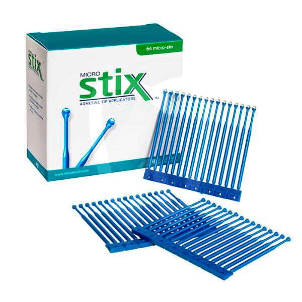 Micro-stix microaplicador azul con adhesivo reconstrucción microbrush