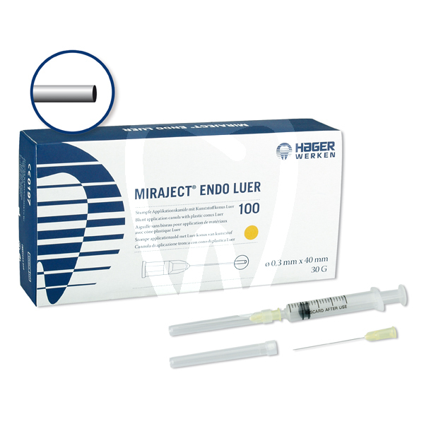 Miraject agujas para irrigación endodoncia hager & werken