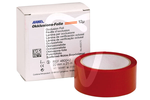 Papel art.hanel rojo 12 mc 2 lados 22mm impresión y prótesis hanel