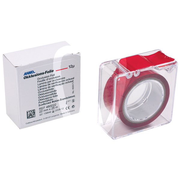 Papel articular rojo 12 mc 22mm 25m 1lado impresión y prótesis hanel