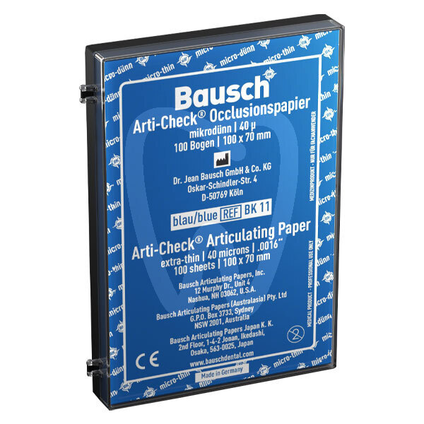 Papel bk 61 azul. 60 micras impresión y prótesis bausch
