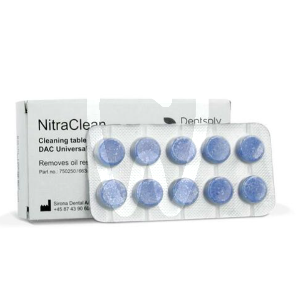 Pastillas nitraclean esterilización y desinfección sirona