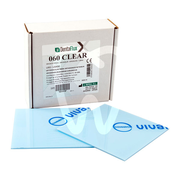 Planchas clear 2mm (.080) impresión y prótesis dentaflux