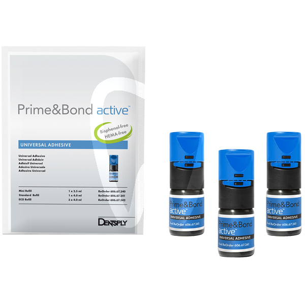 Prime&bond active eco 3x4ml. reconstrucción dentsply