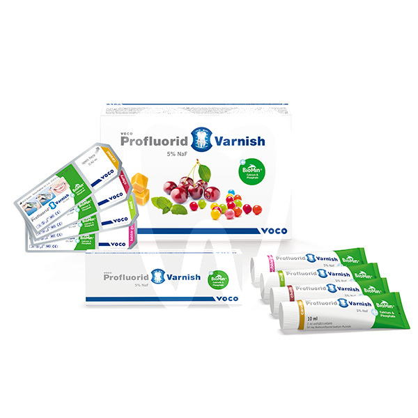 Profluorid varnish + biomin tubos prevención y diagnóstico voco