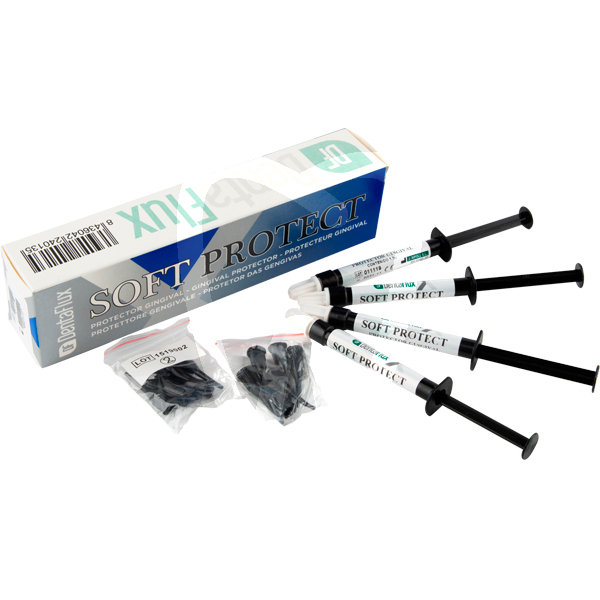 Protector gingival jeringas prevención y diagnóstico dentaflux