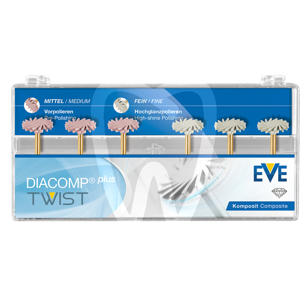 Pulidor diacomp plus twist c.a. dcp10m y dcp10f 10 uds. reconstrucción eve