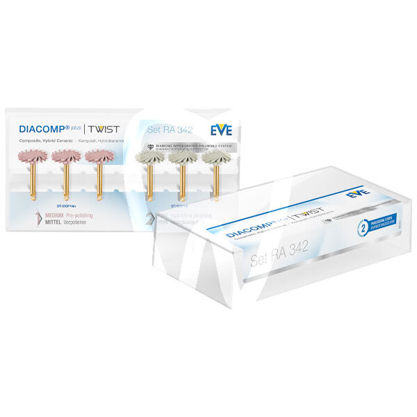 Pulidor diacomp plus twist c.a. set 342 14mm - ra342 reconstrucción eve