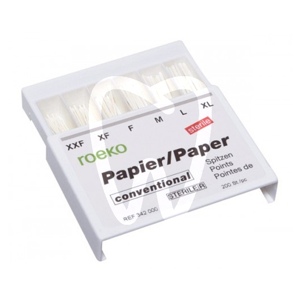 Punta de papel convencional endodoncia roeko
