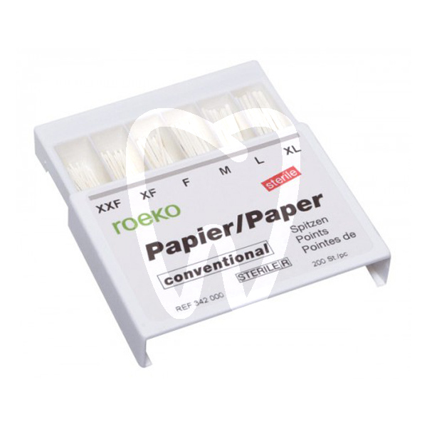 Punta de papel convencional l endodoncia roeko