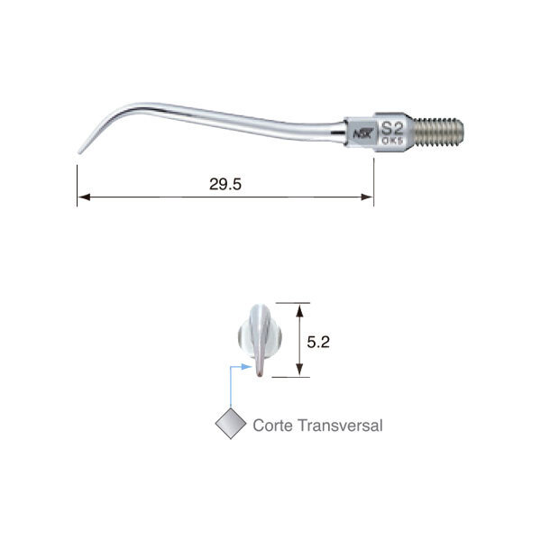 Punta subsonica/neumatica s2 profilaxis nsk