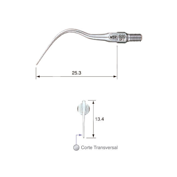 Punta subsonica/neumatica s20 profilaxis nsk