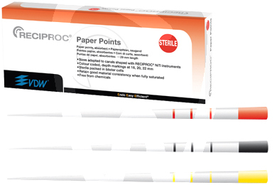 Puntas de papel reciproc zipperer endodoncia vdw