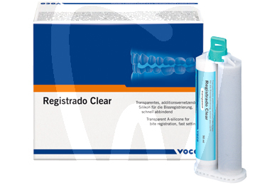 Registrado clera siliocona registro de mordida transparente impresión y prótesis voco