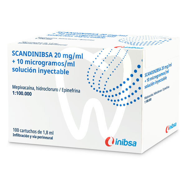 Scandinibsa 2% forte morada 1:100.000 (mepivacaima) anestesia inibsa