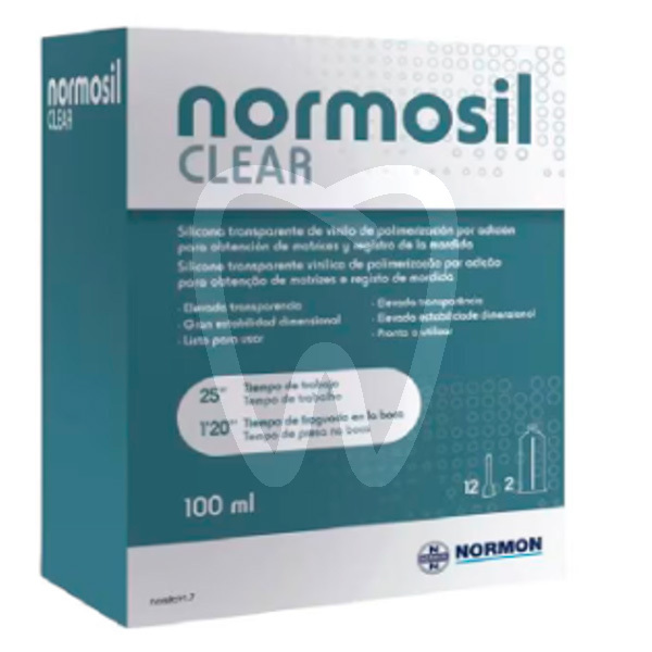 Silicona normosil clear impresión y prótesis normon