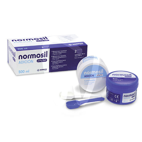 Silicona normosil putty impresión y prótesis normon