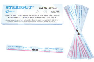 Sterigut indicador químico para vapor  multiparámetrico clase 4 prevención y diagnóstico amcor