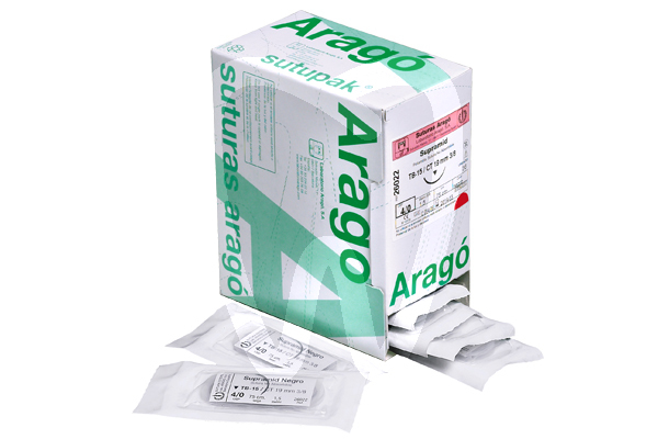 Sutura no absorbibles sintetica nylon monofilar agujas y biomateriales arago