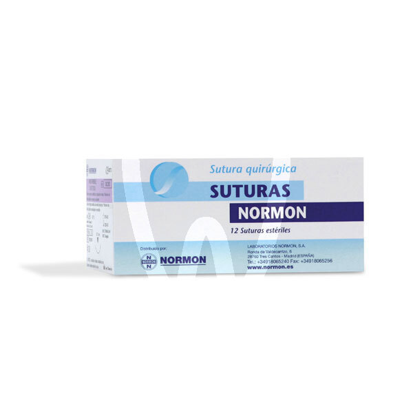Sutura normon sintetica absorbible agujas y biomateriales normon