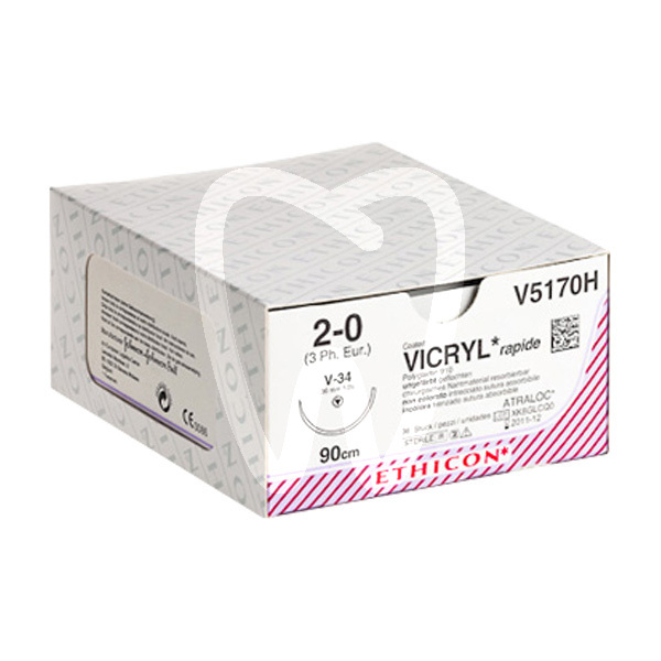 Sutura vicryl 5/0 rapid  45cm v4930h agujas y biomateriales ethicon