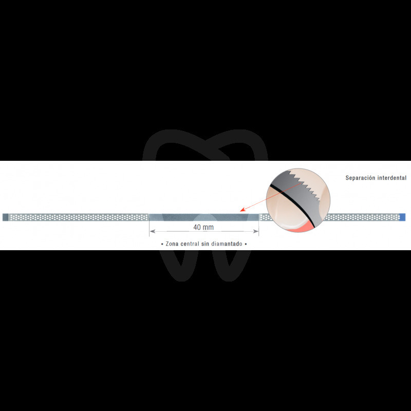 Tiras stripping diamante 1 cara - serrada instrumental edenta