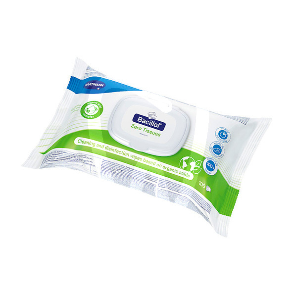 Toallitas bacillol zero biodegradables prevención y diagnóstico hartmann