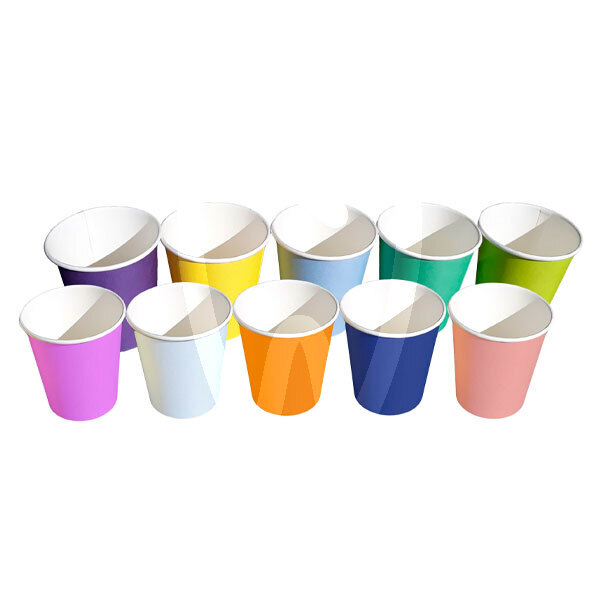 Vasos de papel de colores medistock desechables medistock